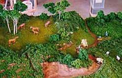 山の風景模型