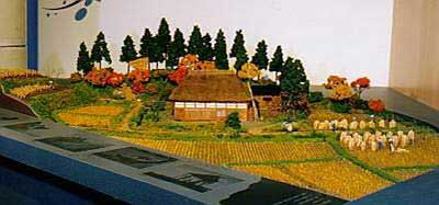 秋の農村風景模型